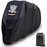 XYZCTEM Motorcycle Cover -Waterproof Outdoor Storage Bag,Made of Heavy Duty Material Fits up to 91 inch, Compatible with Harl
