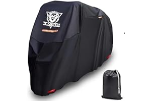 XYZCTEM Motorcycle Cover -Waterproof Outdoor Storage Bag,Made of Heavy Duty Material Fits up to 96 inch, Compatible with Harl