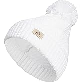 adidas Womens Pom Pom Beanie – Knit Ballie Hat, Standard Fit