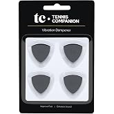 TennisCompanion - Tennis Dampener for Racket, Tennis Shock Absorber, Tennis Vibration Dampeners for Improved Feel and Enhanced Sound, 4-Pack Tennis Dampener, Black