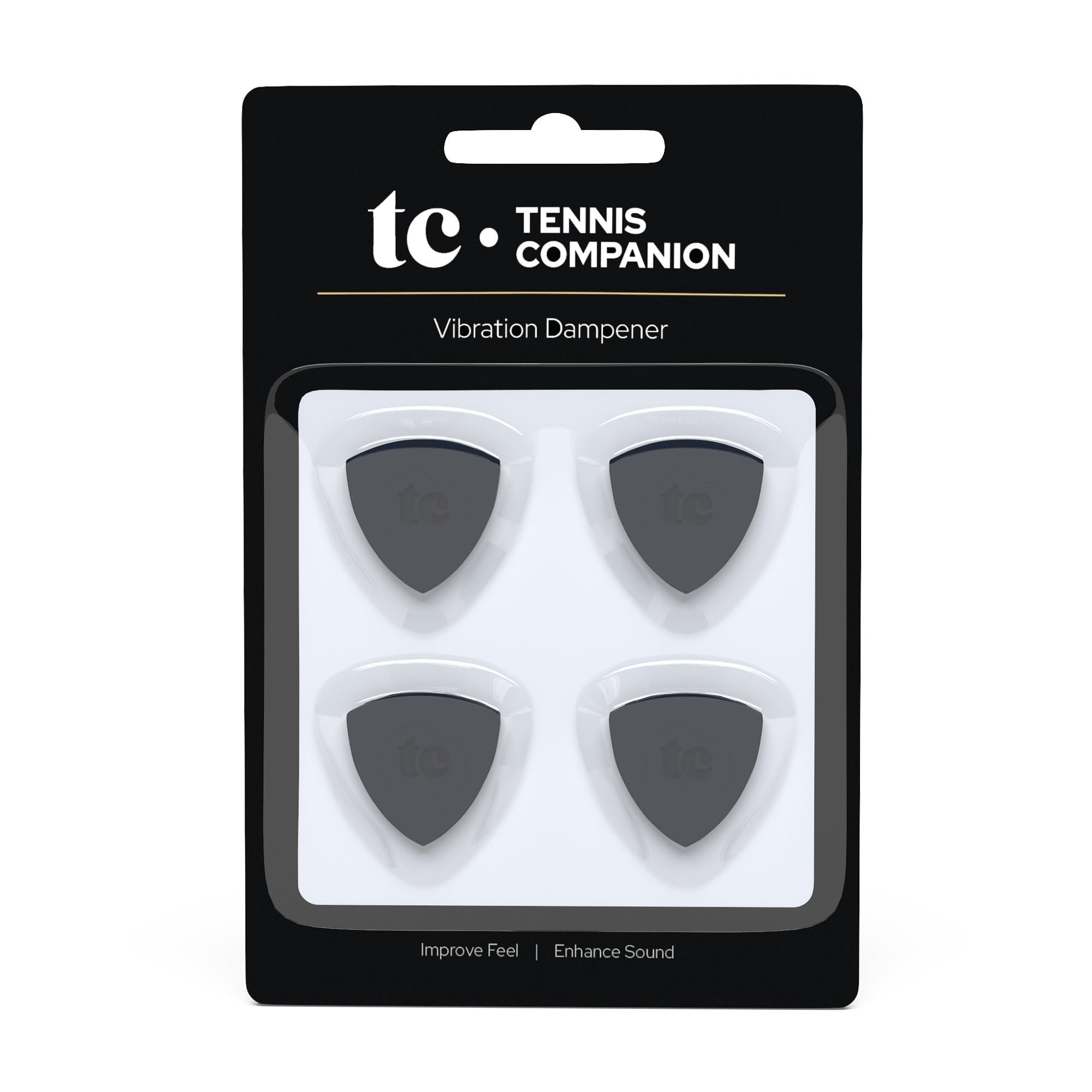TennisCompanion Vibration Dampeners - Shock Absorbers for Tennis Rackets 4-Pack