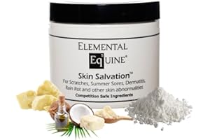 ELEMENTAL EQ5UINE Elemental Equine Skin Salvation 4oz for Horses - Combats Scratches, Mud Fever, Summer Sores, Dermatitis, Summer Crud, Cannon Bone Gunk and Similar Skin Issues in Horses