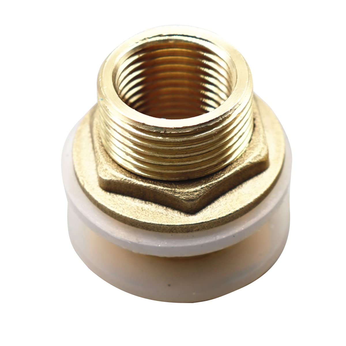 MACHSWON IBC Water Tank Tap Brass Base Outer 3/4" Inner 1/2" IBC Tank Adapter Garden Faucet IBC Tote Tank Valve Drain Tap Fitting
