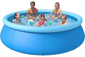 OLYMSOLD Inflatable Swimming Pool, Swimming Pool Above Ground 10ft x 30in, Round Inflatable Pools Adult, Quick Set Inflatable Pool, Outdoor Pool for Backyard Family, Top Ring Summer Water Party Pools