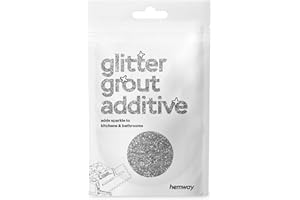 Hemway Glitter Grout Additive - Silver - Grout Tile Additive Tiles Bathroom Wet Room Kitchen - 10g Sample