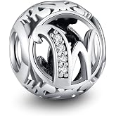 TIZU 925 Sterling Silver Letter Charms for Charms Bracelets Alphabet Initial Beads Charms Jewelry Gift for Women