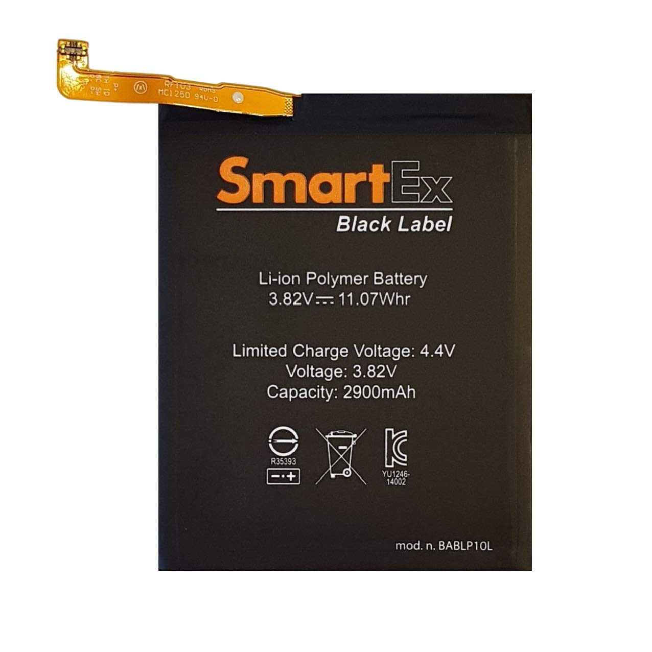 Smartex® Black Label Battery compatible with Huawei P9 Lite/P10 Lite/P20 Lite (HB366481ECW)