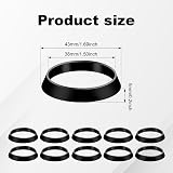 Gosknor 10pcs Cone Seal Ring Rubber Sink Drain Gasket for 1 1/2 Inch Pipe 38mm view 2