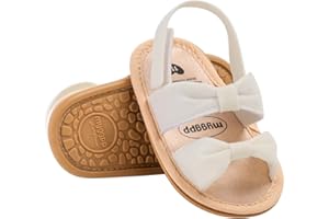 E-FAK Infant Baby Girls Sandals Summer Crib PU Leather Bowknot Soft Anti-Slip Rubber Sole Toddler First Walkers Shoes