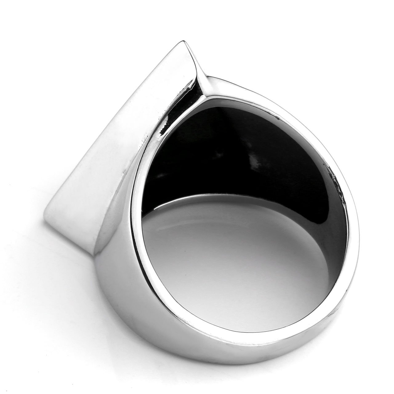 Titanium Steel Skull & All-Seeing Eye Ring For Men & Women - Gothic Illuminati Symbol Ring, Size 11 - View #6