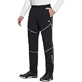 baleaf Men's Winter Cycling Running Pant Water Resistant Fleece Mountain Bike Pants Cold Weather Gear Windproof