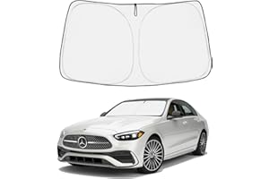 Proadsy Front Windshield Sun Shade Foldable Sunshade Protector Custom Fit 2015-2021 Mercedes Benz C Class W205 C250 C300 C400 Accessories 2024 Upgrade