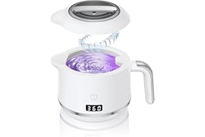 AOUGK Upgraded Ultrasonic Retainer Cleaner - 200ML, 3/6Min Quick Clean, 25dB Silent Operation with Digital Timer Mouth Jewelry Cleaner - for Aligner, Night guard, Braces, Toothbrush, Jewelry and More