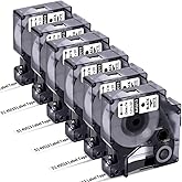 FreshWorld Replace for Dymo D1 Label Tape 45013 for Dymo Label Maker Refills d1 a45013 Black on White 1/2In x 23Ft Compatible with DYMO LabelManager 160 210D 260D/P 280 360D 420P PnP 220 500TS 450DUO