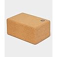 Manduka Welcome Cork Yoga Block, Light Brown, Resilient Material, Portable Fit & Easy to Grip, Comfortable Contoured Edges