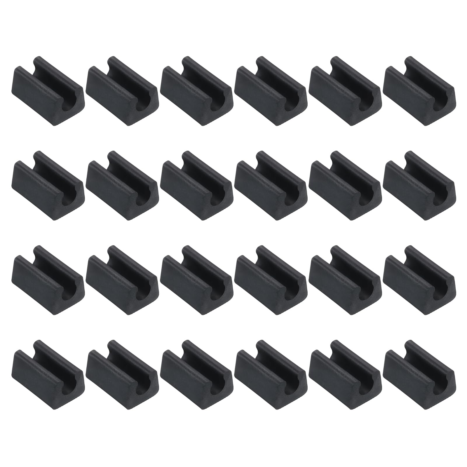 PATIKIL 10mm Rectangle Chair Leg Cover, 36Pcs Plastic Non-Slip Furniture Feet Protectors Tips Covers Floor Glides Tubing Caps for Office Home, Black