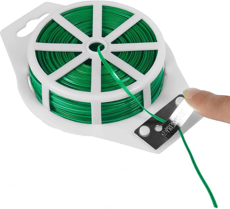 D.A.Y. Republic 50m Twistee Tie Garden Wire with Dispenser Cutter Plant Support
