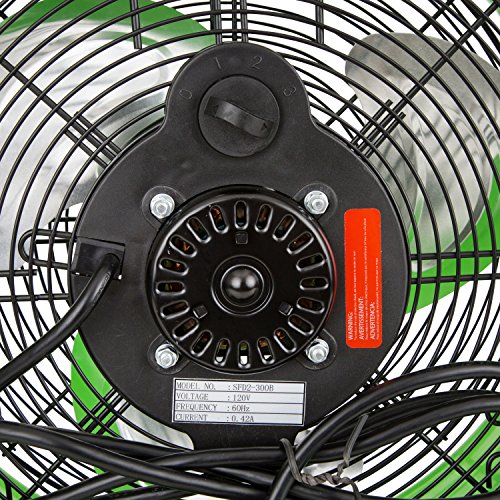 OEMTOOLS 24892 12 Inch Green High-Velocity Tilting Workspace Fan, 12 ...