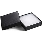 GEFTOL Jewelry Gift Boxes 20 Pack 3.5x3.5x1 Inch Cardboard Jewelry Boxes,Small Gift Boxes for Jewelry Earrings Necklaces Handmade Bangles Bracelets(Black)