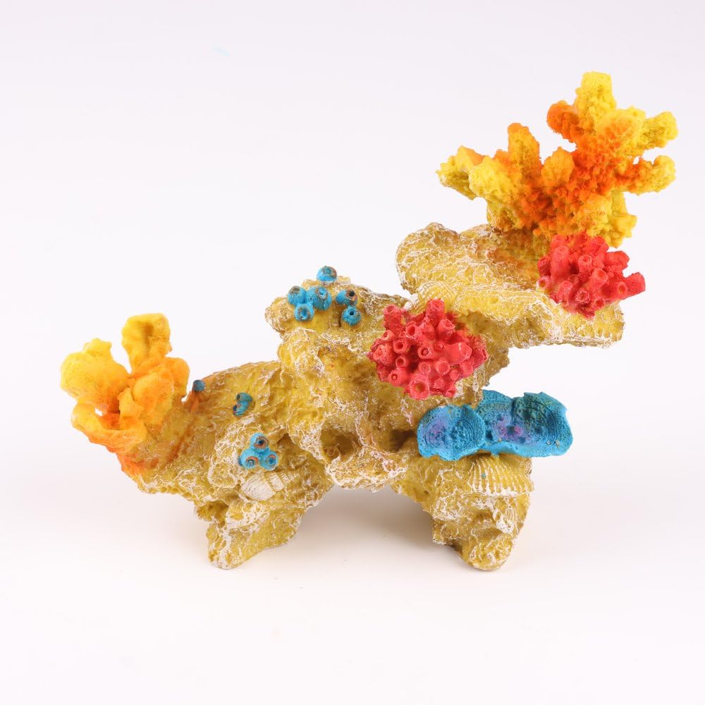 Atlantis Aquarium Coral Decoration | Multi-Color Artificial Coral Reef Ornament | Safe and Durable Resin Decor for Fish Tanks Enhances Aquatic Environment | Easy to Clean and Maintain (Coral Reefs)