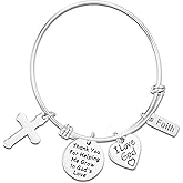 Kivosliviz Religious Teacher Gifts for Women Bracelet Bangle Christian Teacher Appreciation Gift Cross Religion Sunday Bracelet