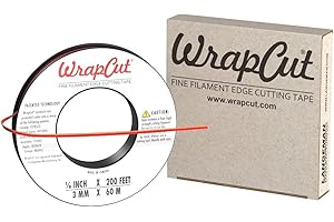 WrapCut, Edge Cutting Tape, 1/8-Inch X 200 Feet, 1 Roll, 883662001260