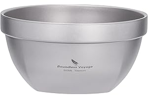 Boundless Voyage Titanium Double Walled Bowl Oatmeal Rice Soup Yogurt Bowl Ultralight Portable Tableware Outdoor Camping Meta
