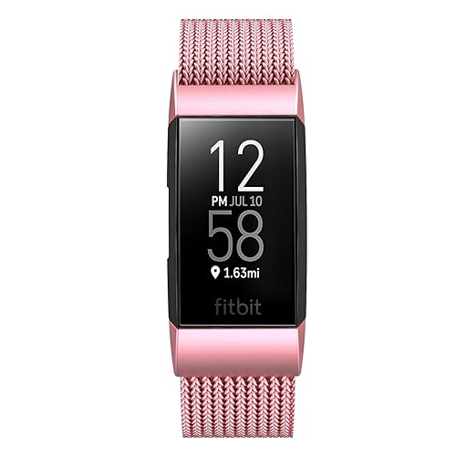 Meikeio Stainless Steel Metal Bands for Fitbit Charge 4/Charge