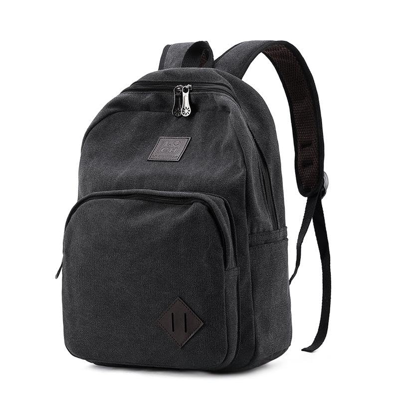 SMAROICE Black Canvas Backpack