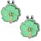 lasuroa 2pcs Magnetic Golf Ball Marker with Hat Clip, Flower Shape Golf Marker Magnet Set Cap Hat or Visor Clip Sports Bag Accessories for Women Men Golfer Friends Gift