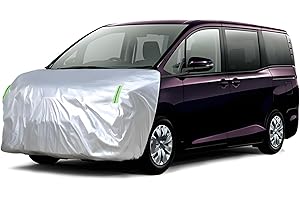 Federedevo Universal Car Engine Cover for Van (L:185-205in x 65-77in), Car Hood Cover with Reflective Straps, Elastic Band & Hook