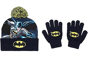 Batman Classic Bat Signal Youth Beanie and Gloves Set