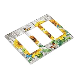 Yamxbfa Rustic Sunflower Farmhouse Floral Wooden