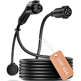 VIVAVOLT J1772 EV Extension Cable 20ft 40A | 9.6KW Continuous Charging, J1772 Extension Cord for Level 1/2 EV Chargers, Compatible with All J1772 EVs