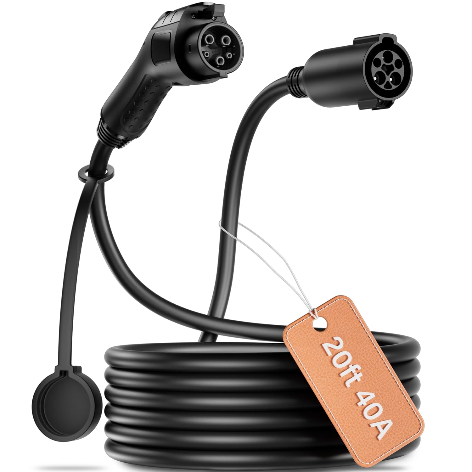 Photo 1 of VIVAVOLT J1772 EV Extension Cable 20ft,40A Safe Continuous 9.6KW Charging,Compatible with All J1772 Level 1/2 Chargers & EVs (20FT 40A)