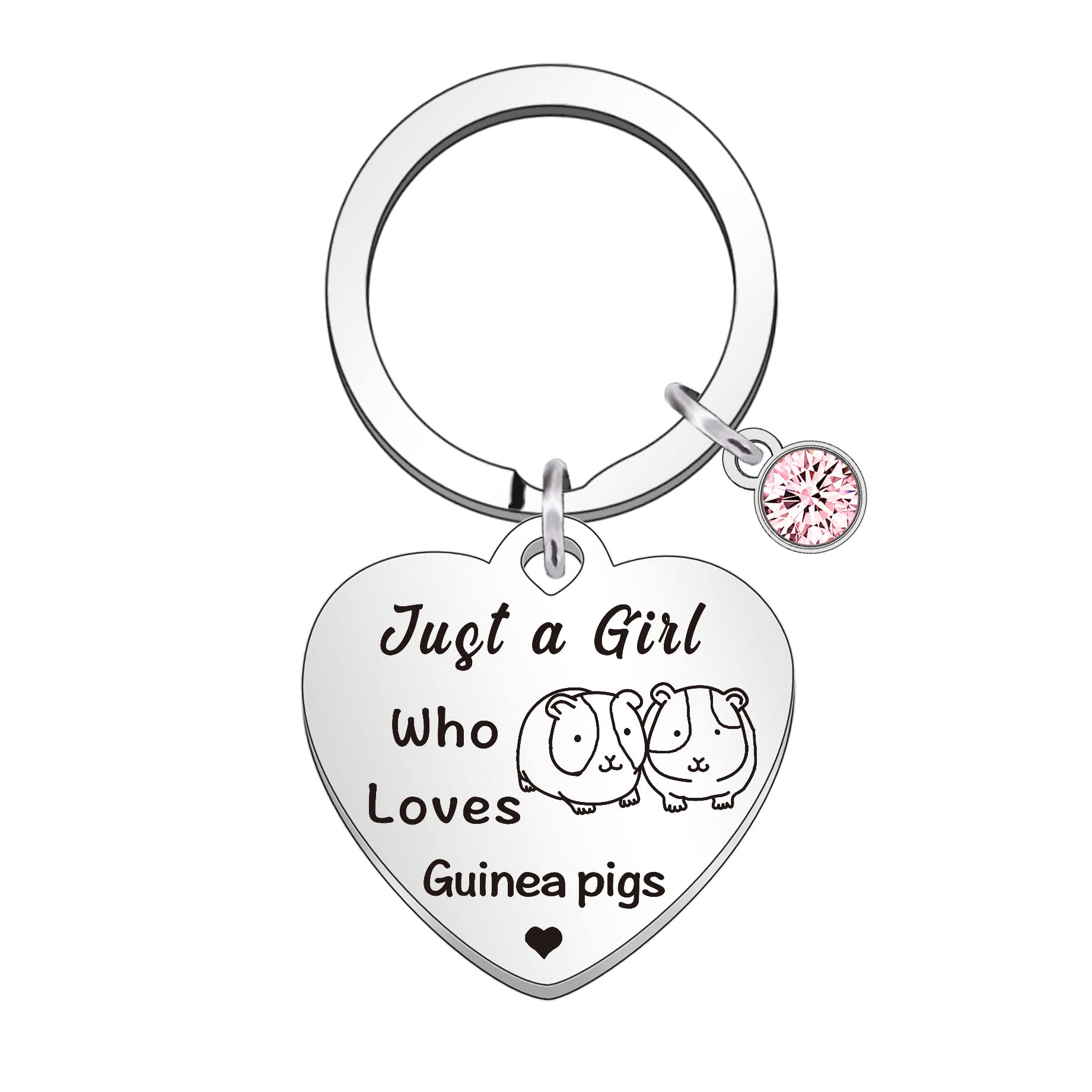 WTOPP Guinea Pig Lover Gift Guinea Pig Jewelry Gifts Animal Lovers Gift, Keychain for Friends Girls Christmas Graduation Birthday Gift for Guinea Pig Lovers