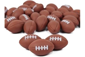 GIFTEXPRESS 30-Pack Mini Foam Football, Mini Stress Ball, Foam Sports Ball for Big Game Party, Football Party Decoration, Football Stress Reliever