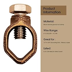 Silicon Bronze Ground Rod Clamp,UL & CSA
