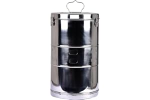 Saini_MEDICOS Vertical Dressing Drum/Autoclave Drum 11x18 Heavy Duty Stainless Steel with Crystal Mirror Polish