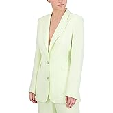 BCBGMAXAZRIA Women's Long Sleeve V Neck Single Breasted Blazer Jacket, Jade