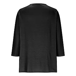 3/4 Length Sleeve Womens Tops Dressy Trendy Button