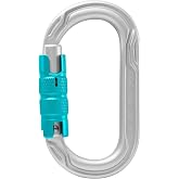 EDELRID Oval Power 2500 Locking Carabiner - Silver Triple Lock