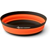 Sea to Summit Frontier Collapsible Bowl, Large, Puffins Bill Orange | Lightweight collapsible camp bowl folds to under 2 centimeters for ultralight backpacking and space-conscious adventures