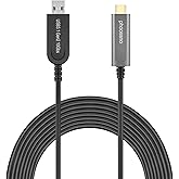 USB A to C Fiber Optical Extension Cable USB 3.2 Gen2 10Gbps 15M 50FT Compatible with Microsoft Azure Logitech Camera Aver &V