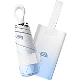 LEAGERA Mini Travel Umbrella UPF 50+ - Folding Portable Compact Umbrella for Purse Lightweight Tiny Trendy UV Protection Umbrellas for Women Girls