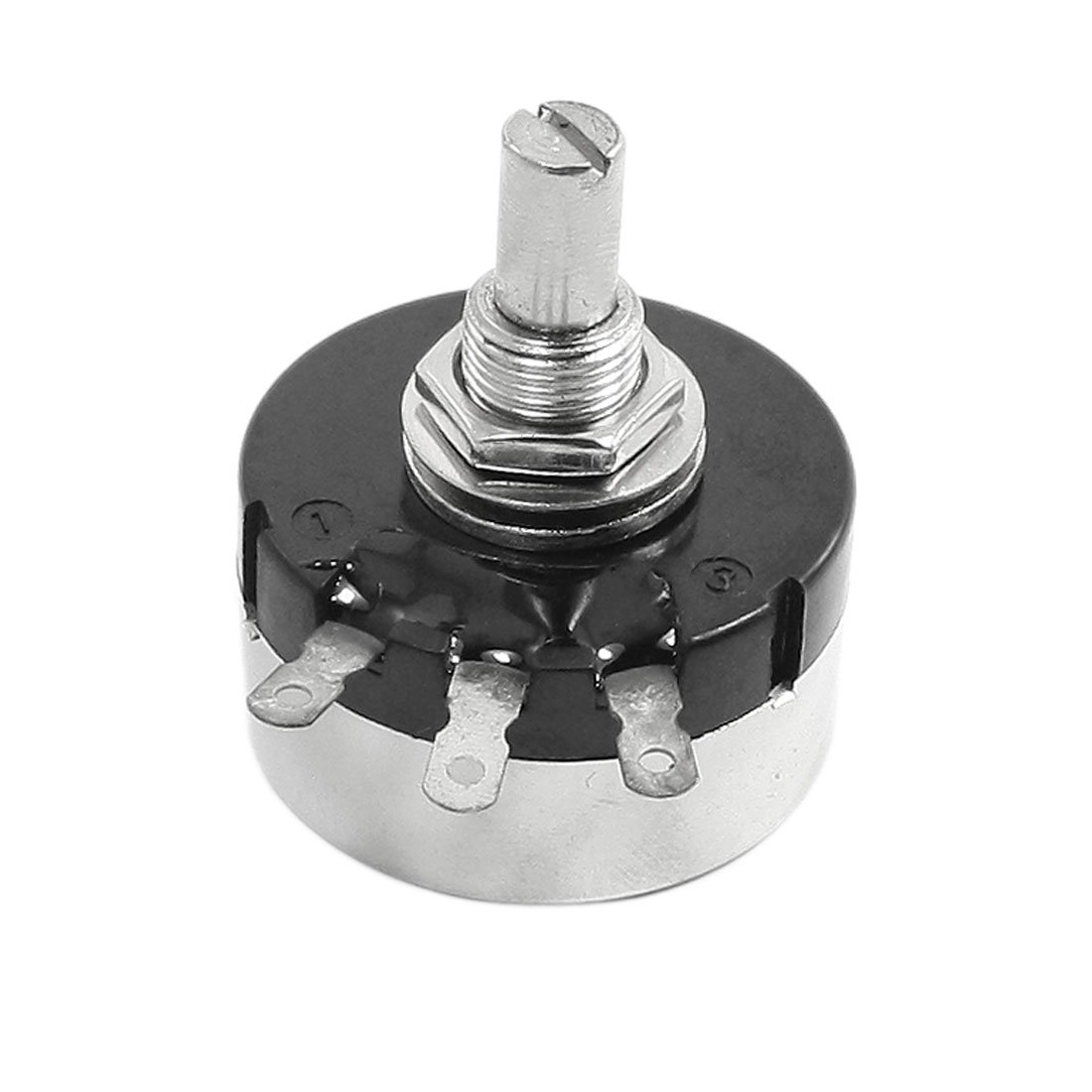 Sourcingmap RV30YN20S 500 ohm Round Shaft Wirewound Linear Variable Potentiometer