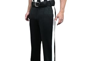 Smitty | FBS-185 | Warm Weather Football Referee Pants | New 'Tapered Fit | 1 1/4" White Stripe | Official's Choice!