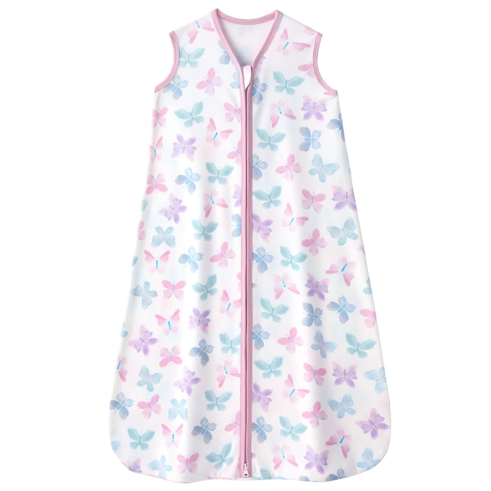 Photo 1 of FIEMOL Baby Sleep Sack 12-18 months, 100% Cotton Sleep Sack for Newborn, Wearable Blanket Baby, 0.5 Tog Lightweight Double Zipper Sleeping Bag Butterfly 1 Pack