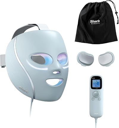 Shark CryoGlow LED Face Mask Under-Eye Cooling USB-C Remote Control