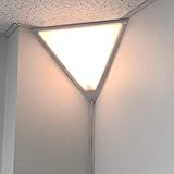 The Original Beacon Triangle Corner Light, Plug-in 17' Cord, White Installs in Seconds - Perfect for Apartments, dorms - No W